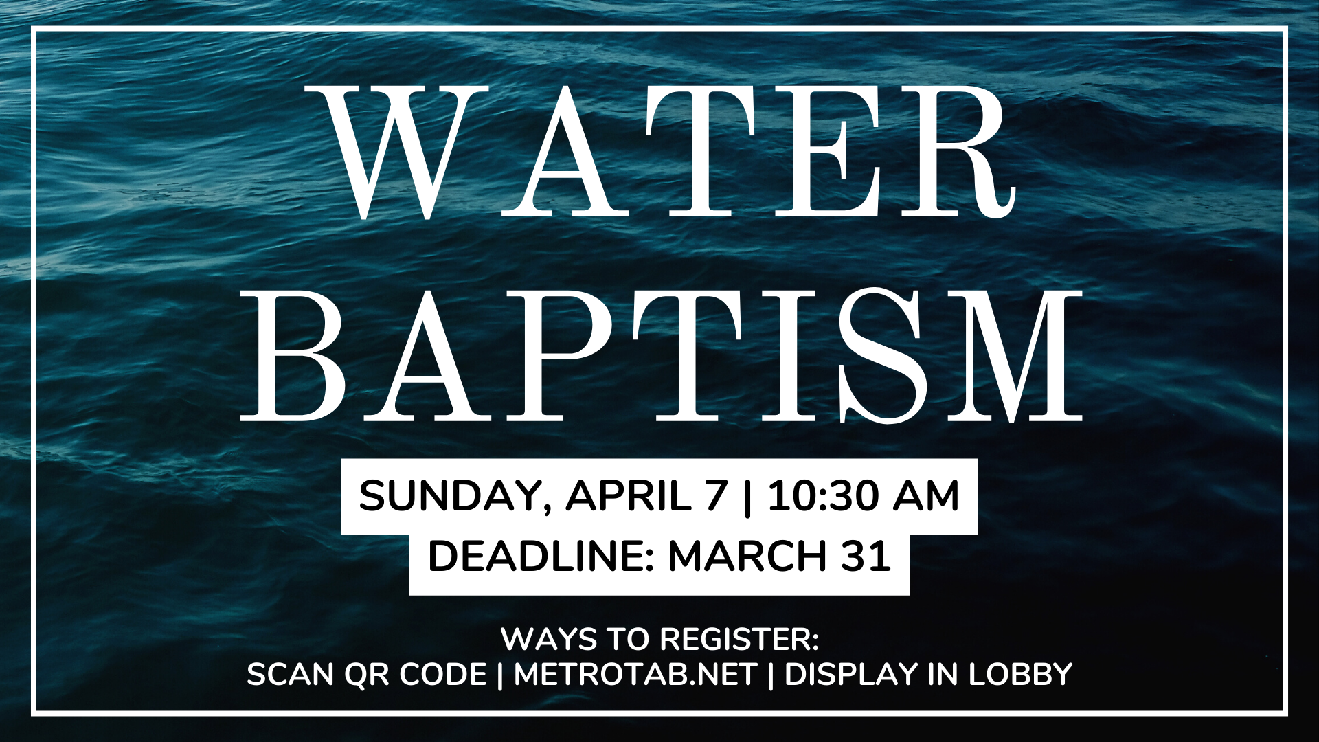 05 Water Baptism